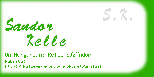 sandor kelle business card